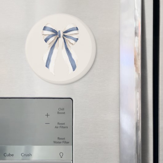 Crème Wit Blau Strepen Strik Magneet (Insitu (Koelkast))