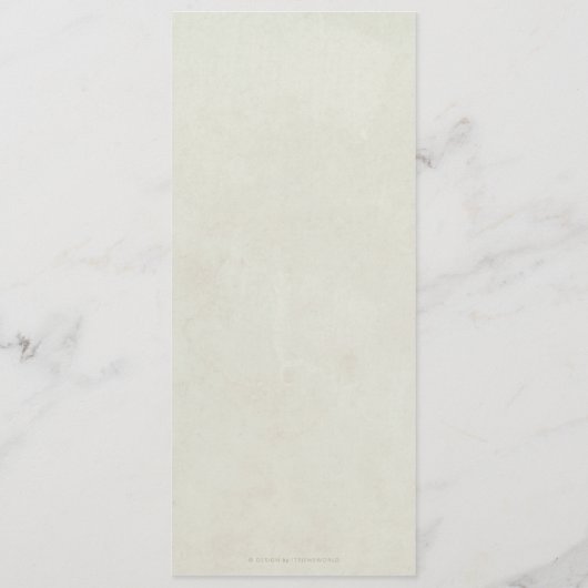 Crème Wit Bloemen Pasen krans Flat 4 gangen Menu (Achterkant)