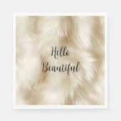 Crème Wit Dierenbont Servet (Voorkant)