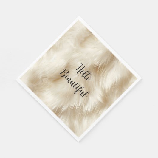 Crème Wit Dierenbont Servet (Hoek)