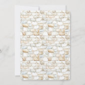 Crème Wit Grijs Nep Stenen Bruiloft   Kaart (Achterkant)