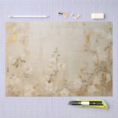 Crème Wit Romantisch Bloemen Bruiloft Tissuepapier (Craft)