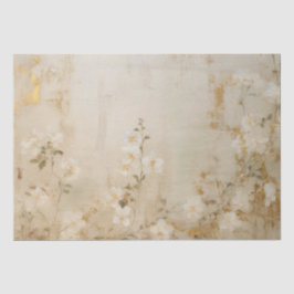 Crème Wit Romantisch Bloemen Bruiloft Tissuepapier