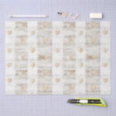 Crème Witte Beige Boho Harten Bruiloft Tissuepapier (Craft)