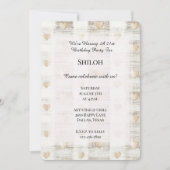 Crème Witte Beige Boho Harten Verjaardag Kaart (Voorkant)