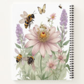 Crème Witte Bloem Notitieboek (Achterkant)