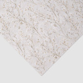 Crème Witte Bloemachtige Bruiloftsdouche Tissuepapier (Detail)