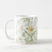 Crème Witte Bloemen Koffiemok (Links)