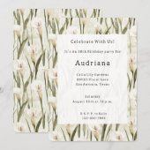 Crème Witte Calla Lily Bloemen Verjaardag Kaart (Voorkant / Achterkant)