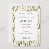 Crème Witte Calla Lily Bloemen Verjaardag Kaart (Voorkant)