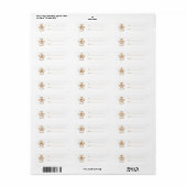 Crème Witte Engel Boog Kerst   Etiket (Full Sheet)
