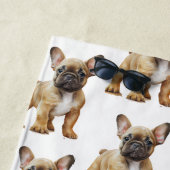 Crème witte Frenchie Honden Strandlaken (In situ)