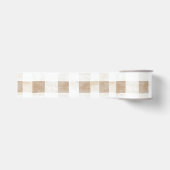 Crème Witte Gekruiste Strepen Grosgrain Lint (Voorkant)