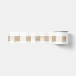 Crème Witte Gekruiste Strepen Grosgrain Lint