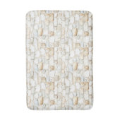 Crème Witte Grijze Nep Stenen Badmat (Voorkant Verticaal)