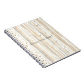 Crème Witte Hartjes Strepen Notitieboek (Rechterzijde)