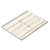 Crème Witte Hartjes Strepen Notitieboek (Linkerzijde)