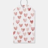 Crème Witte Hond Roze Bloem Kerst  Cadeaulabel (Achterkant)