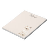 Crème Witte Kattenbril Paars  Notitieblok (Linkerzijde)
