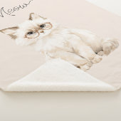 Crème Witte Kattenbril  Sherpa Deken (3/4)