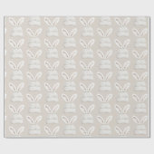 Crème Witte Konijnenoor Mutsen Kerst Cadeaupapier (Vlak)