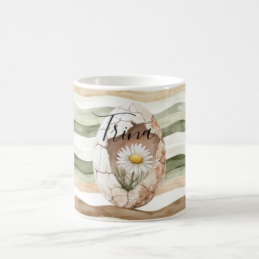 Crème Witte Madeliefjes Bloemen Koffiemok (Center)