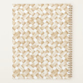 Crème Witte Nep Mand Vlechtwerk Planner (Achterkant)