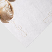 Crème & Witte Ranunculus Bloem Bruiloft Tissuepapier (Detail)