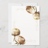 Crème & Witte Ranunculus Bloemen Bruiloft Kaart (Achterkant)