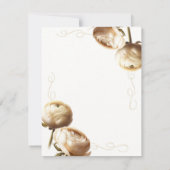 Crème & Witte Ranunculus Bloemenbruiloft RSVP Kaart (Achterkant)