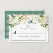 Crème Witte Rozen Glitter Groen RSVP | (Voorkant / Achterkant)