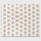 Crème Witte Sneeuwvlokken Kerstmis Cadeaupapier (Vlak)