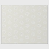 Crème Witte Sneeuwvlokken Kerstmis Cadeaupapier (Vlak)
