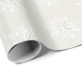 Crème Witte Sneeuwvlokken Kerstmis Cadeaupapier (Rol Hoek)