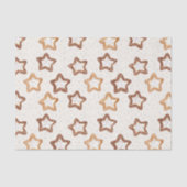 Crème Witte Sterren Kerstmis Tissuepapier (Voorkant)