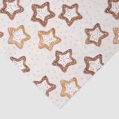 Crème Witte Sterren Kerstmis Tissuepapier (Detail)