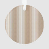 Crème Witte Strepen Gingerbread Kerst Ornament (achterkant)