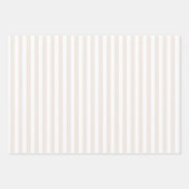 Crème & Witte Strepen Inpakpapier Vel (Voorkant 2)