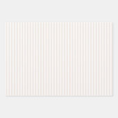 Crème & Witte Strepen Inpakpapier Vel (Voorkant)
