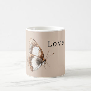 Crème Witte Vlinder Koffiemok