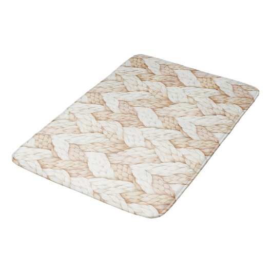 Crème Witte Weefsels Badmat (Gekanteld)
