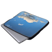 Crème wolk laptop sleeve (Voorkant onderkant)