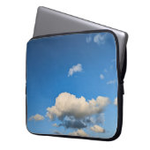 Crème wolk laptop sleeve (Voorkant Links)