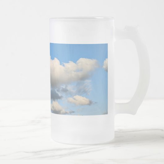 Crème wolken matglas bierpul (Rechts)