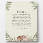 Crème Woodland Dierengebed voor Kind Fotoplaat (Voorkant)