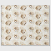Crème Zand Strandhoeden Verjaardag Cadeaupapier (Vlak)