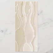 Crème Zijde Paarse Glanzende Hart Pareltjes Bruilo Menu (Achterkant)