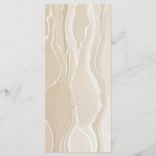 Crème Zijde Paarse Glanzende Hart Pareltjes Bruilo Menu (Achterkant)