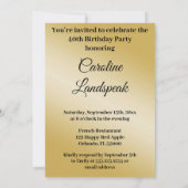 Crème Zijde Theatergordijn Verjaardag Kaart (Achterkant)