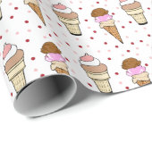 Crème-zomerecepatroon | Meisjes Cadeaupapier (Rol Hoek)